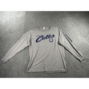 NFL Indianapolis Colts Shirt Men Large Long Sleeve Graphic‎ Crew Neck Tee